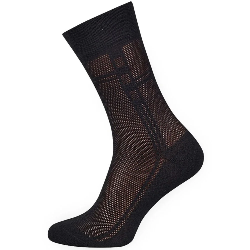 Black‎ Breathable Mens Cotton Dress Socks Ultra Thin Socks 5 Pack, size 11-13